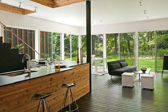 Kitchen Design, Living Room Design, Nayack Creek Residence