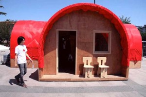 Red Housing Design, Red Housing Picture, emergency housing