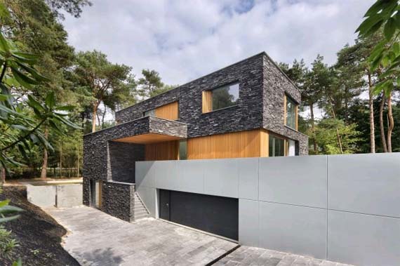 Villa in the woods Soest, Contemporary House Design, Netherlands Architecture