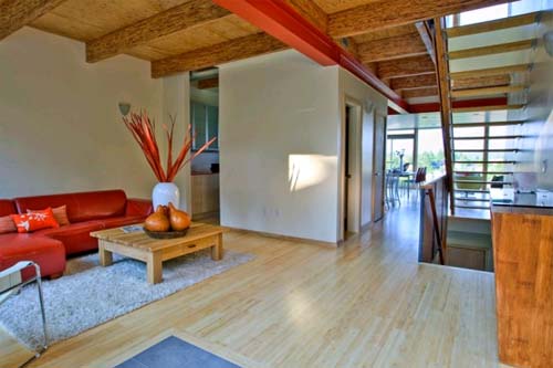 Family Room of Modern House Design on Columbia City Green Modern House Design on Columbia City Green by Case Architects