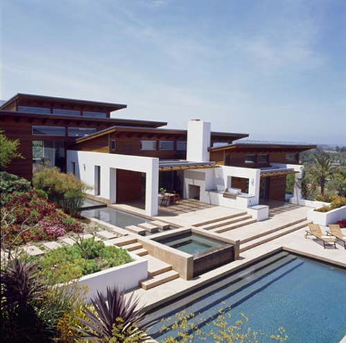 Luxury House Design, Hill top House Design, California House 