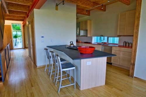 Kitchen of Modern House Design on Columbia City Green Modern House Design on Columbia City Green by Case Architects