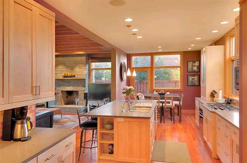 Open Dining Kitchen, Mercer Island Residence, Modern House Design