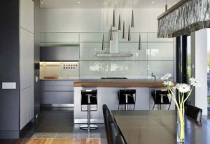 Open Dining Kitchen, Niagara River House, Modern House Design