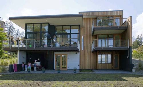 Modern Beach House Design, Three Level Waterfront