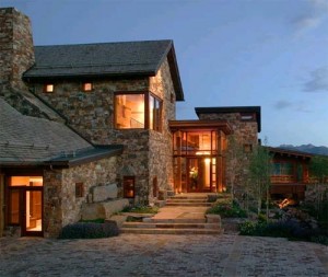 Brick House Design, House Design with Watercourse, Vail Valley Residence