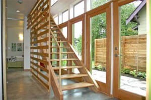 Wood Stairs-3951 South Mead-Low-Impact Home Designs