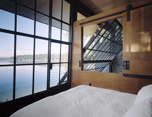 Bed Room-Chicken Point Cabin by Olson Sundberg Kundig Allen Architects