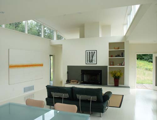 Family Room-Weekend House in Stephentown by David Jay Weiner Architect