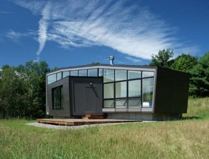 Front View-Weekend House in Stephentown by David Jay Weiner Architect