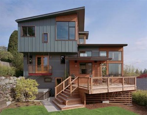 Front View-Zipper House, Modern Remodel House By DeForest Architects