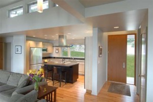 Kitchen&Living-Enatai House Design by Lane Williams Architects