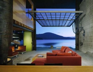 Living Room-Chicken Point Cabin by Olson Sundberg Kundig Allen Architects