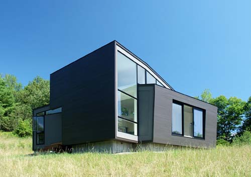 Side View-Weekend House in Stephentown by David Jay Weiner Architect