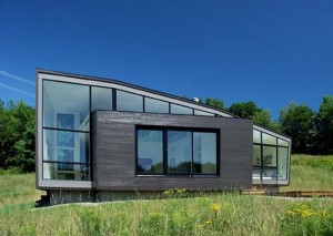 Side View-Weekend House in Stephentown by David Jay Weiner Architect