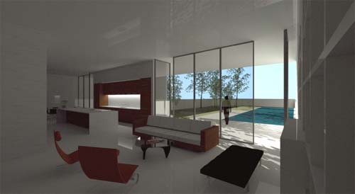 Concept House A, Minimalist House Concept, Living Room view