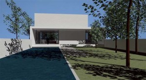 Concept House A, Minimalist House Concept by Ragr Studio - Pool and Garden view