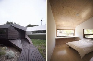 Exterior and Bedroom view, Cape Schanck House, Beach House Desig