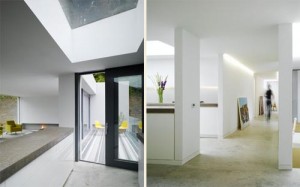 House in Wicklow, Two Level Hill House Design by Odos Architect - Interior view