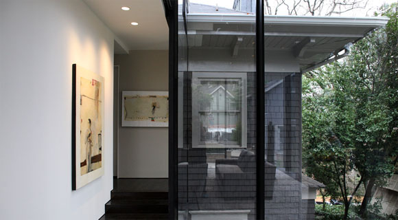 Interior view,Ansley Glass House, House with Glass Curtain-Walls