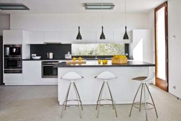 Kitchen view,Square House, Single Family House