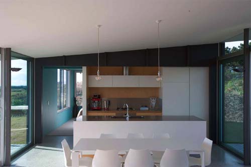 Pekapeka Beach House, Holiday House Design by Parsonson Architects - Kitchen view