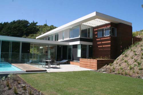 Seaton House T Shaped House Design by Parsonson Architects Seatoun House, T Shaped House Design by Parsonson Architects